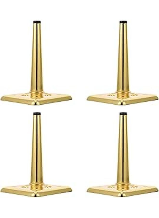 4pcs 15cm Titanium Metal Furniture Support Legs for Sofa Bed Cabinet Table - Image 1