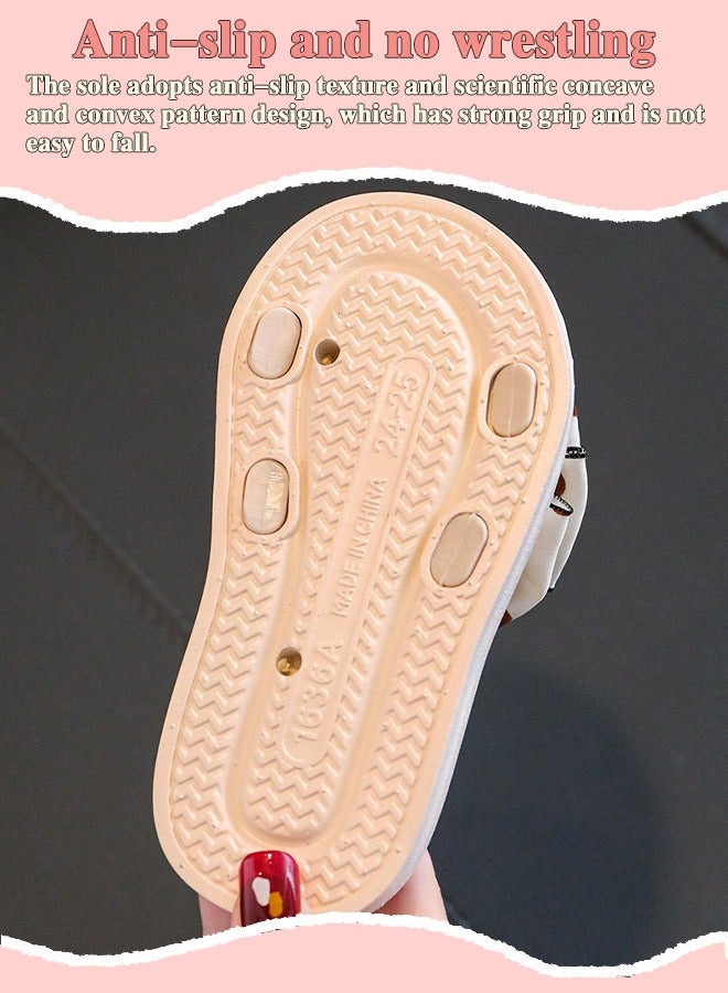 Cute children's sandals for external wear, bow shaped sandals with soft sole, anti slip and comfortable baby sandals - Image 3