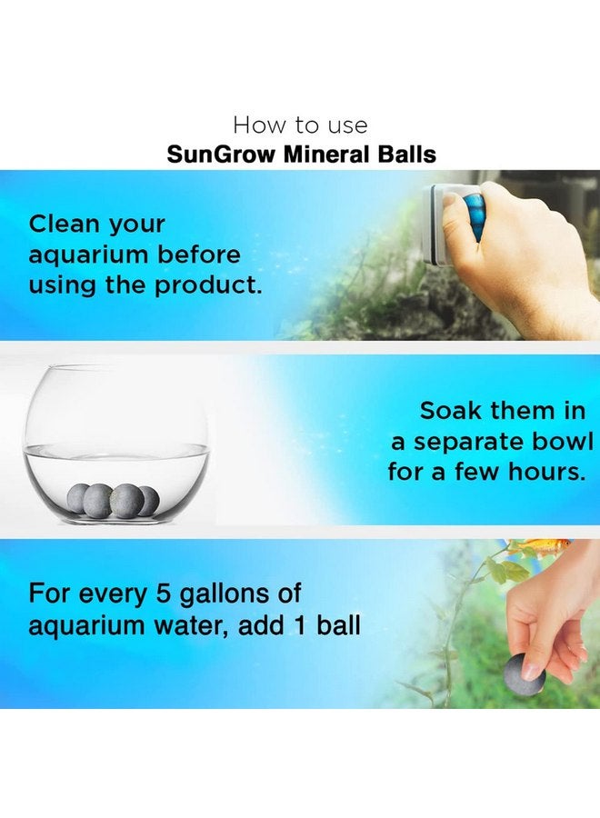 SunGrow Calcium-Rich Balls for Betta, Water Conditioner with Over 30 Beneficial Elements, Freshwater Fish Tank Decorations, 10 Pcs per Pack - Image 4