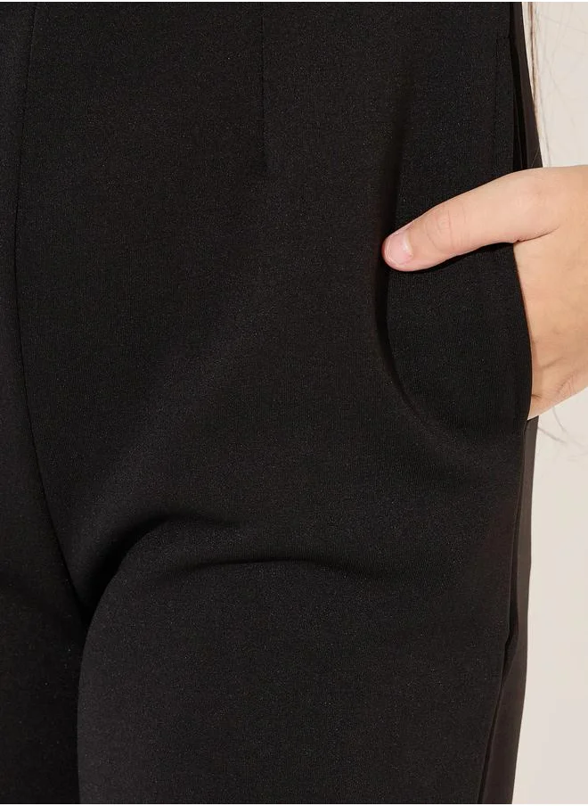 Styli Mesh Insert Embellished Jumpsuit