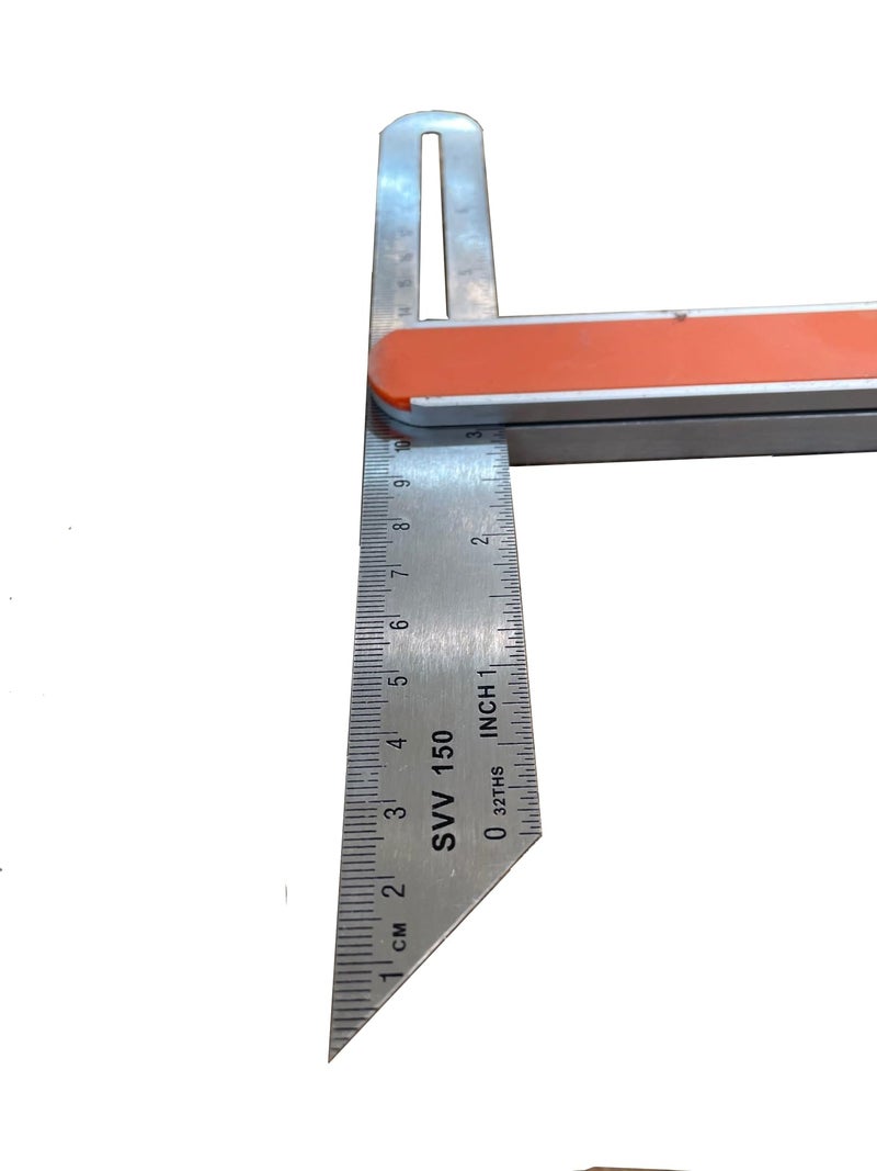 Swanson Tool Co. , Inc Swanson Tool Co SVV150 9 inch Savage T-bevel with Stainless Steel Rule, Inches/Metric Marks, Comfort Grip Handle, Secure Metal Knob - Image 2