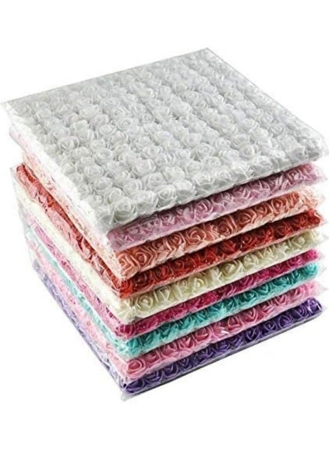 إليجانس 144 قطعة من الزهور الاصطناعية لعيد الحب والأشغال اليدوية، وردة إسفنجية صناعية صغيرة الحجم للحرف اليدوية والمهرجانات وديكور المنزل وديكورات غرفة بوجا (أصفر) - Image 3