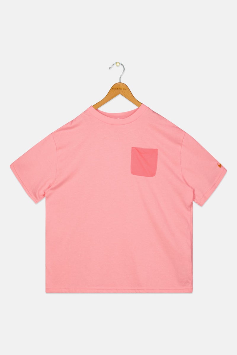 Nike ملابس رياضية للأطفال الأولاد بأكمام قصيرة، وردي - Image 1