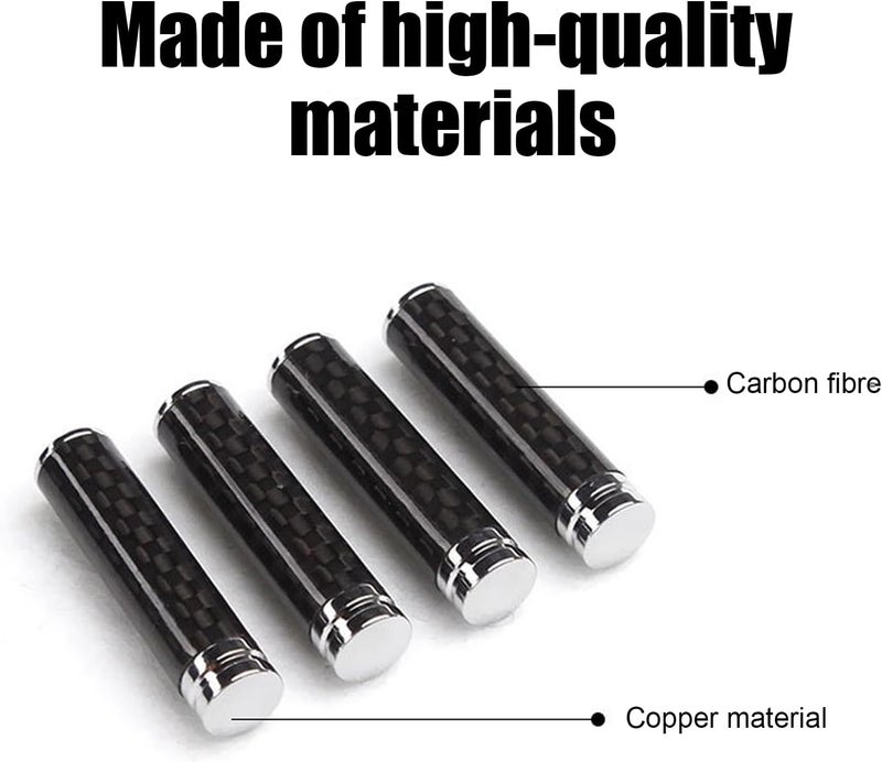 Sodcay Pack of 4 Carbon Fiber Car Door Lock Knobs - Image 5