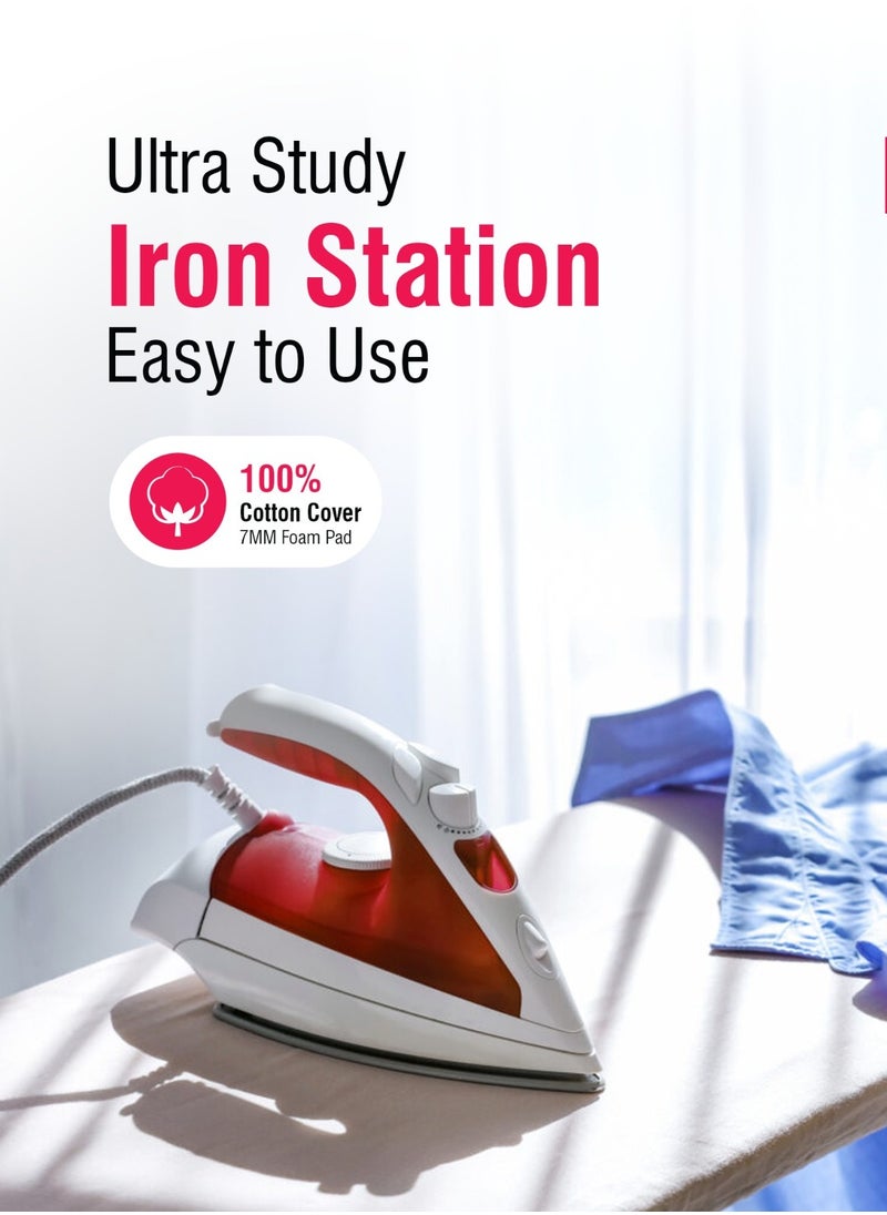 DELCASA Delcasa Mesh Top ironing Board 122X38cm Iron Board Iron table  - Image 3