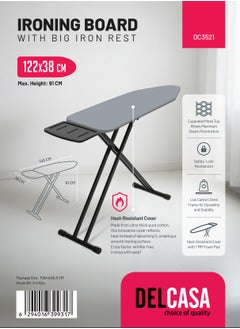 DELCASA Delcasa Mesh Top ironing Board 122X38cm Iron Board Iron table  - Image 4