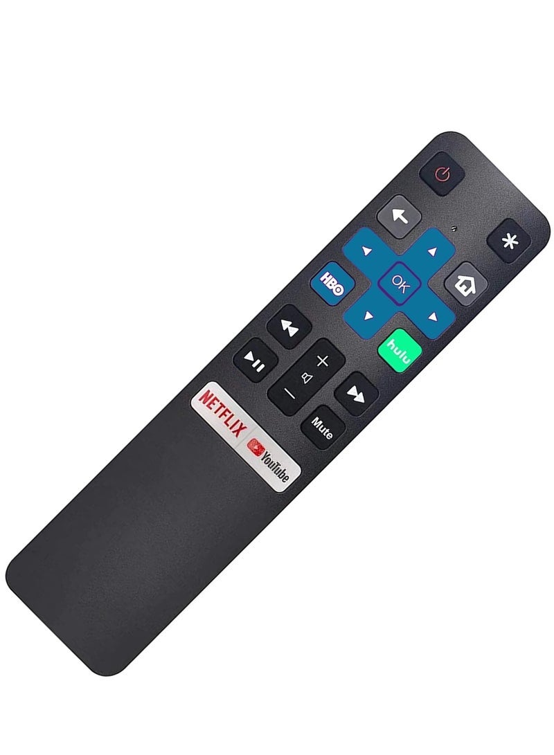 PopZa Replacement Remote Control for Roku On, Sanyo, Hisense, TCL, Philips, Sanyo, JVC TV. Without Programming with battery - Image 3