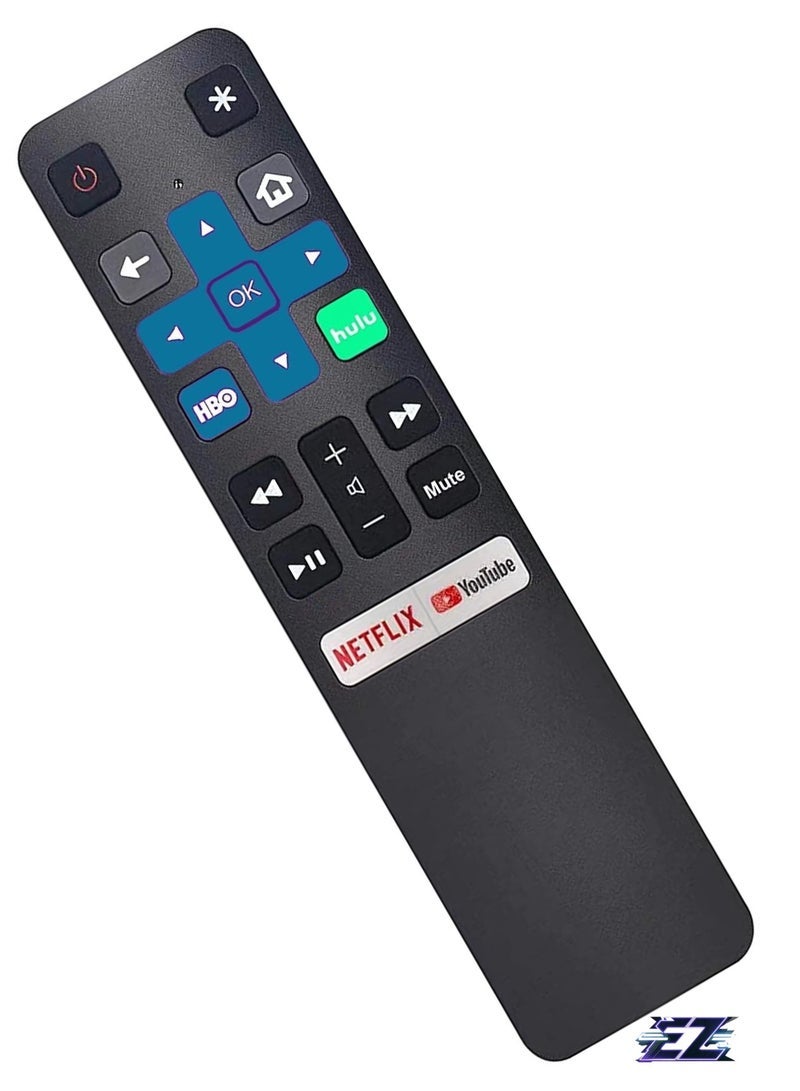 PopZa Replacement Remote Control for Roku On, Sanyo, Hisense, TCL, Philips, Sanyo, JVC TV. Without Programming with battery - Image 2