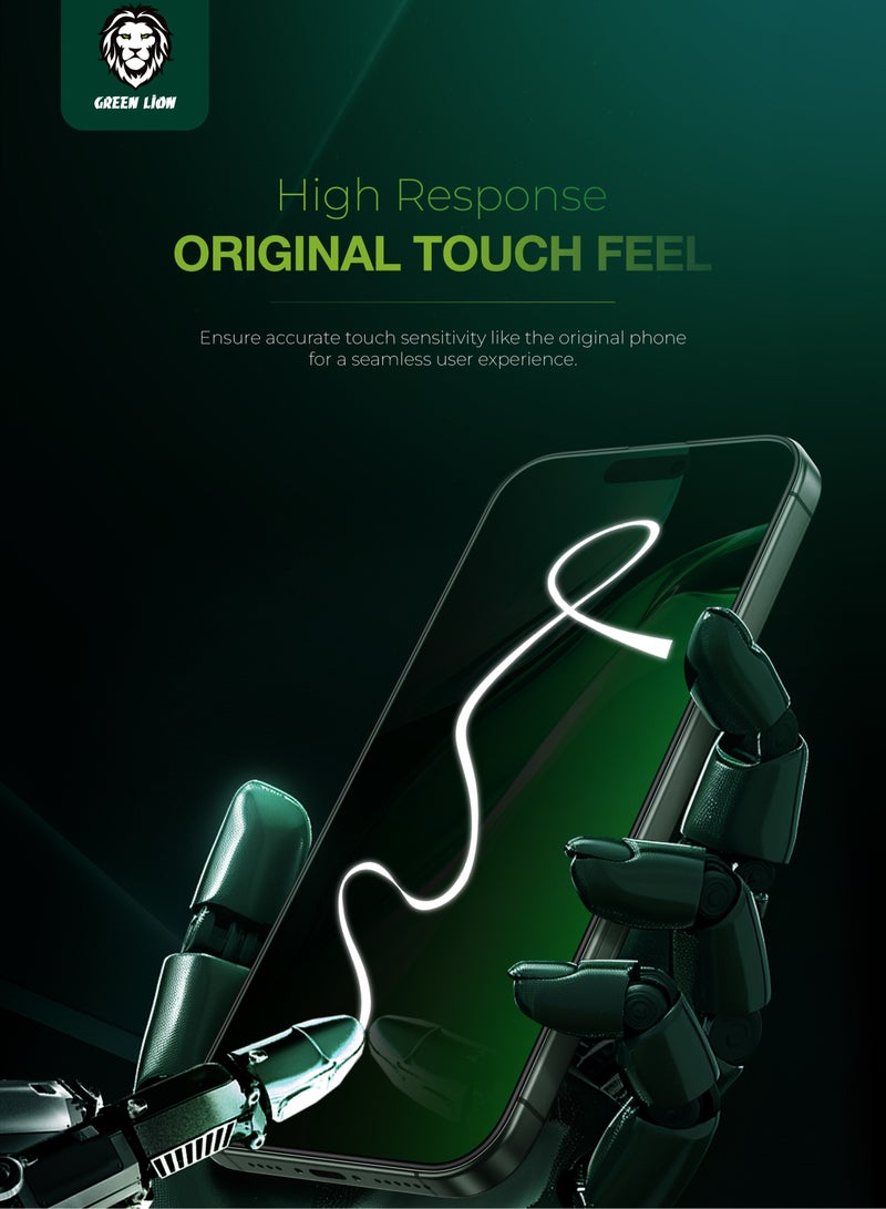GREEN LION iPhone 16 Pro Max Screen protector 3D Silicone Plus Advanced Privacy Edge Glass / Anti Peeping / Anti Fingerprint / Anti Scratch / Grease Resistance / 1.8 Meter Impact Tested / Highly Responsive - Black Edge/Privacy - Image 5