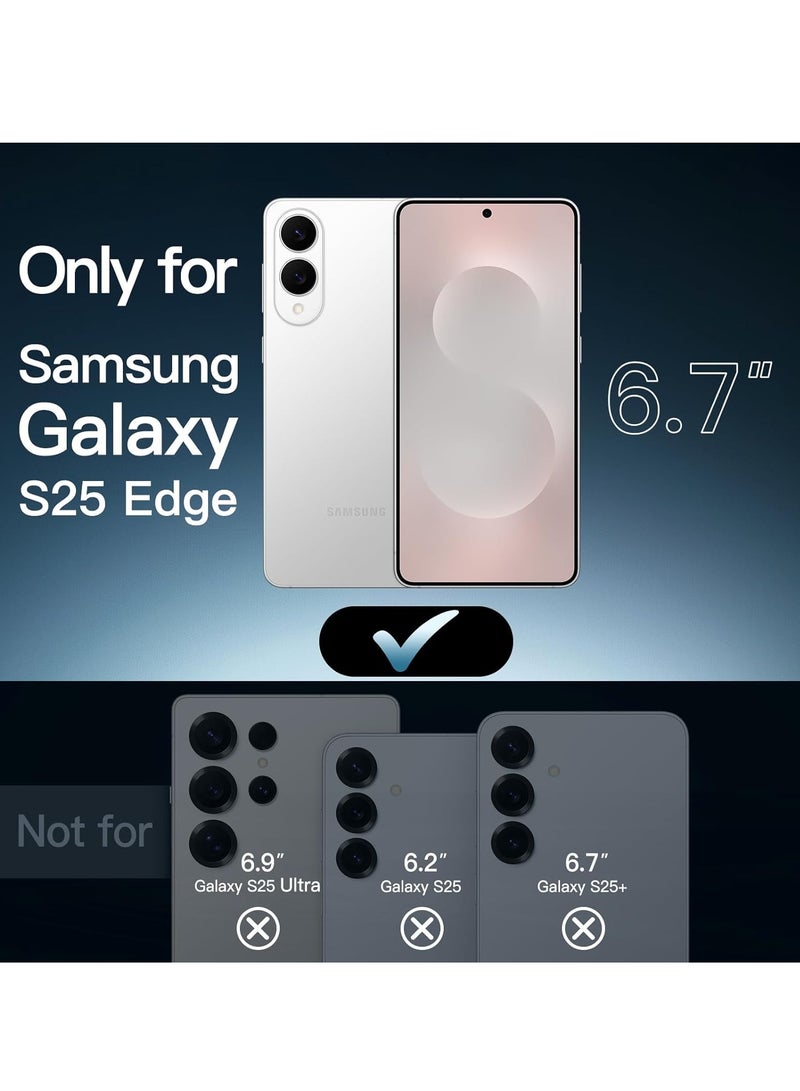 BORTONY Samsung Galaxy S25 Edge Case Cover Liquid Silicone Case Camera Lens Protection Phone Cover For Samsung Galaxy S25 Edge 6.7-inch 2025 - Image 2