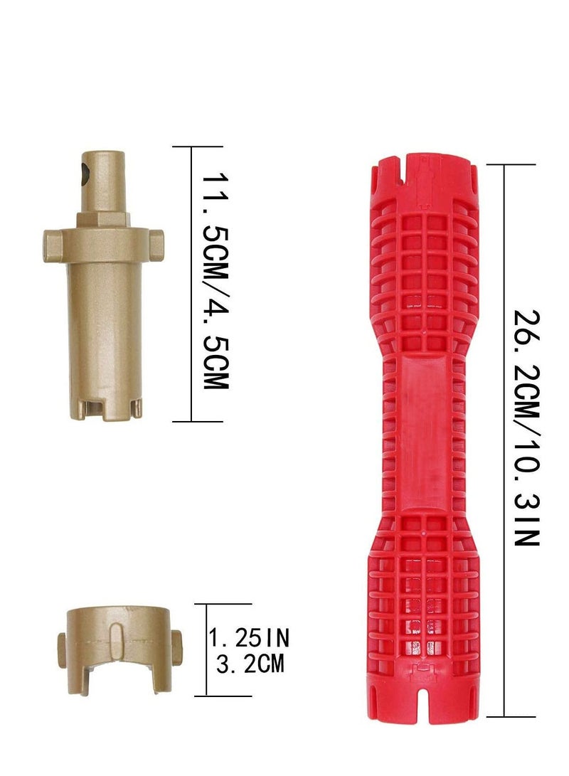 Wrench, Faucet and Sink Installer, Duty Adjustable Pipe Wrench, Plumbing Tools for Tight Spaces Plumbers Homeowner Kitchen, Bathroom, Toilet Bowl - Image 3