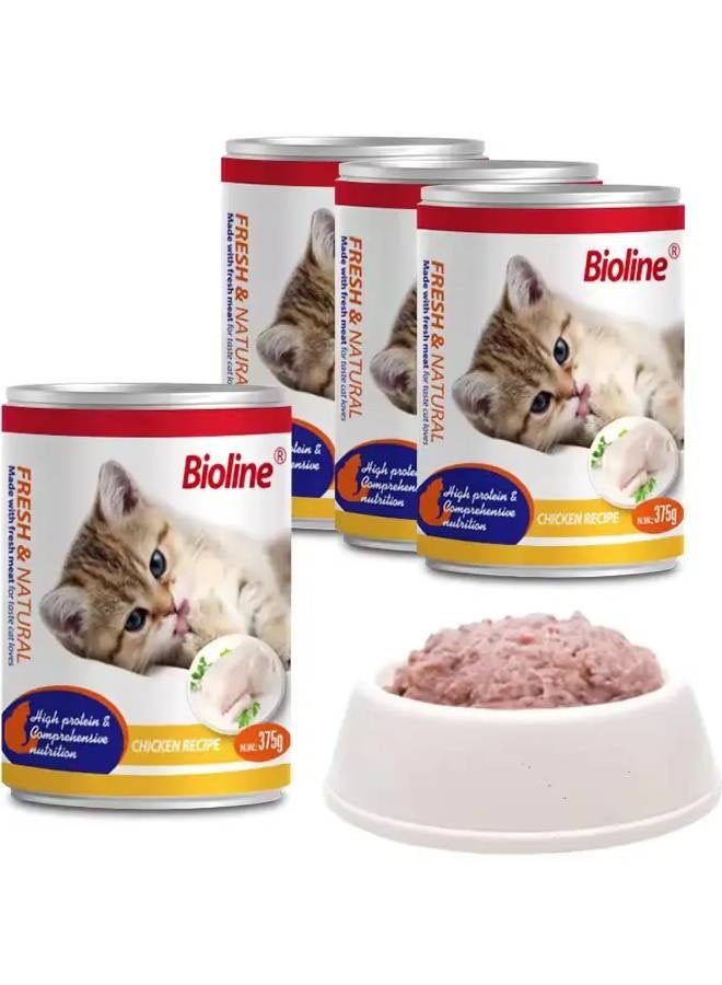 Bioline Canned Cat Food 375g chicken flavor - Image 3