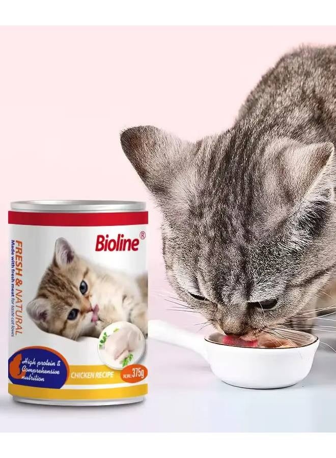 Bioline Canned Cat Food 375g chicken flavor - Image 4