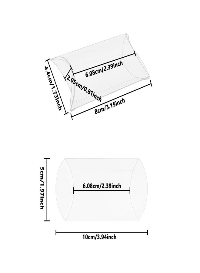 TTZEZE Pillow Favor Boxes, PVC Pillow Boxes Bulk,Clear Packaging Favor Boxes,Party Favor Treat Boxes,Small Favor Gift Boxes,50 PCS Plastic Boxes for Gifts Wedding Party 8.5x5x2cm/3.35x1.97x0.79'' - Image 2