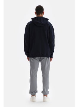 dagi Navy Blue Pocket Detailed Hooded Sweatshirt  - Image 2