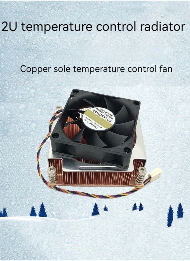 Generic - New desktop computer CPU radiator computer host temperature control fan pure copper tube air cooler - Image 1