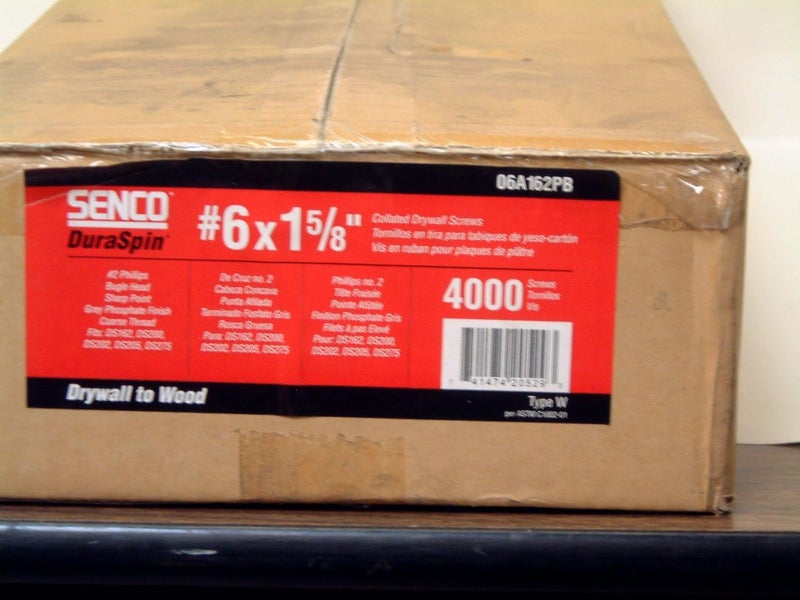 06A162PB Duraspin Collated Drywall Screws, 1 5/8" 4,000 Ct. Box