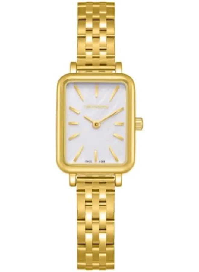 لي كوبر LEE COOPER Women's 2035 Movement Watch, Analog Display and Metal Strap - LC08121.120, Gold