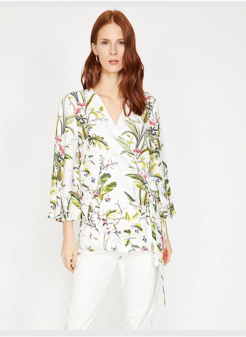 كوتون Floral Blouse