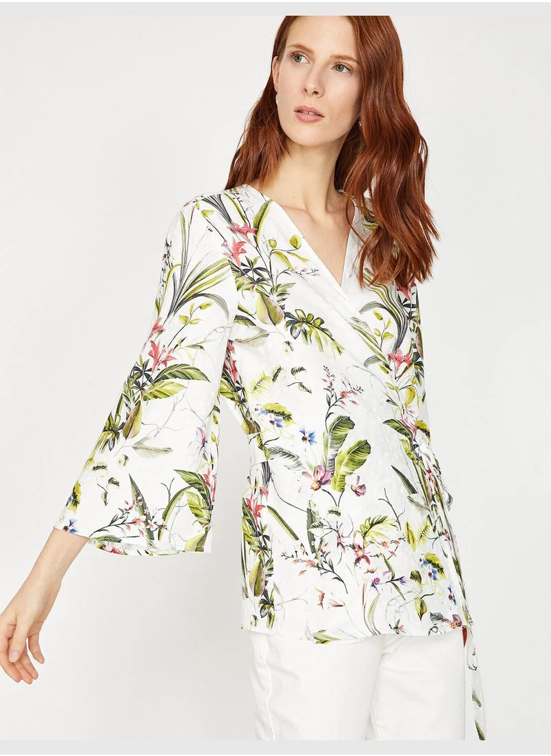 كوتون Floral Blouse