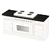 Inusitus Wooden Dollhouse Kitchen Stove Mini White Oven with Burners and Range 112 Scale Cabinet Furniture for 6 Inch Dolls White Farmhouse - Image 4