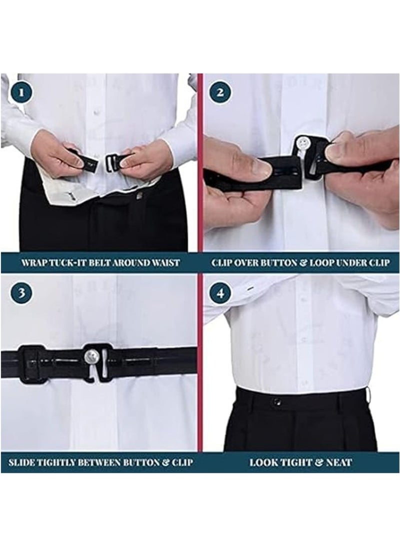 1 Pcs Men Shirt Stays Shirt Lock Belt,Shirt Stays Adjustable Elastic Shirt Holder Keeps Shirt Tucked in for Men,Garter Belt Man Shirt Men’s Shirts Universal Men and Women Lock 110CM - Image 3