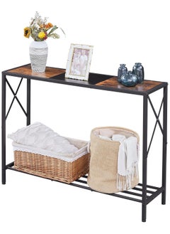 Chulovs Console Table, Industrial Entryway Table, 106cm LNarrow Sofa Table with Shelves, Entrance Table for Entryway, Entrance, Hallway, Living Room, Foyer, Corridor, Office, side table  - Image 1