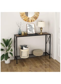 Chulovs Console Table, Industrial Entryway Table, 106cm LNarrow Sofa Table with Shelves, Entrance Table for Entryway, Entrance, Hallway, Living Room, Foyer, Corridor, Office, side table  - Image 2