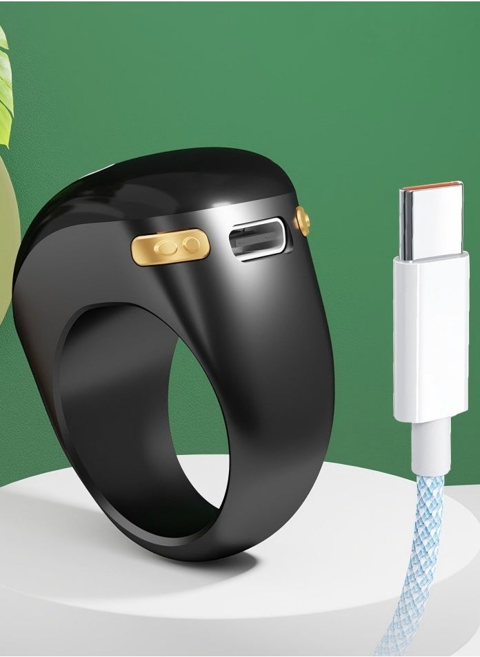 Healife Smart Rechargeable Electronic Counter Ring with Adjustable Size for Daily Tracking-black  - Image 2