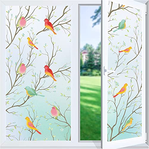GK Trading Starlite Birds Window Film Decorative No Adhesive, Frosting Privacy Film for Glass Windows, Static Cling Frosted Window for Home Office UV Protection (2X4 FEET) - Image 2