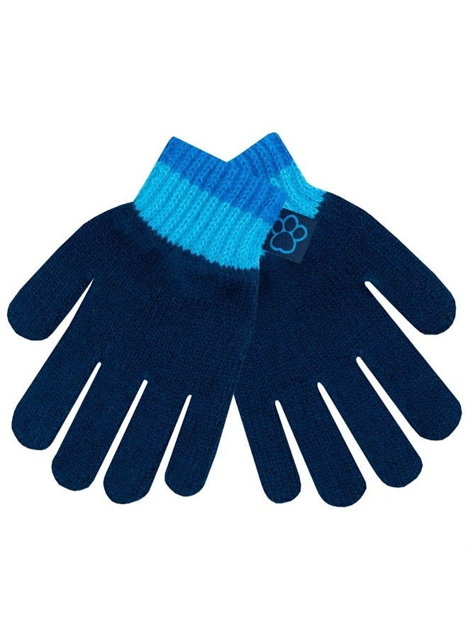 PAW PATROL طقم قبعة وقفازات شتوية للأطفال تشيس ورابل باللون الأزرق مقاس واحد - Image 3