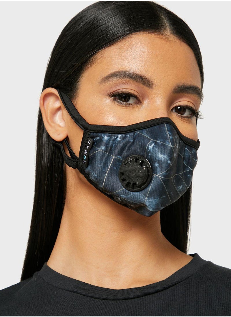 Nomad Mask - Marble Print Mask With Vent - Image 1