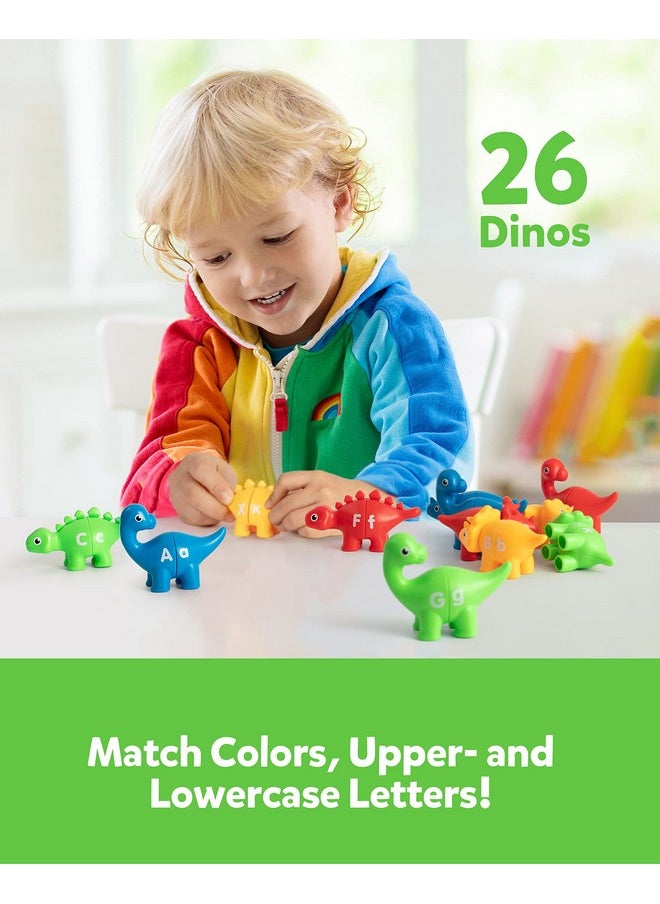 Coogam - Coogam Matching Letters Fine Motor Toy, 26 PCS Double-Sided ABC Dinosaur Alphabet Match Game with Uppercase Lowercase, Preschool Educational Montessori Learning Toys for Toddlers - Image 1