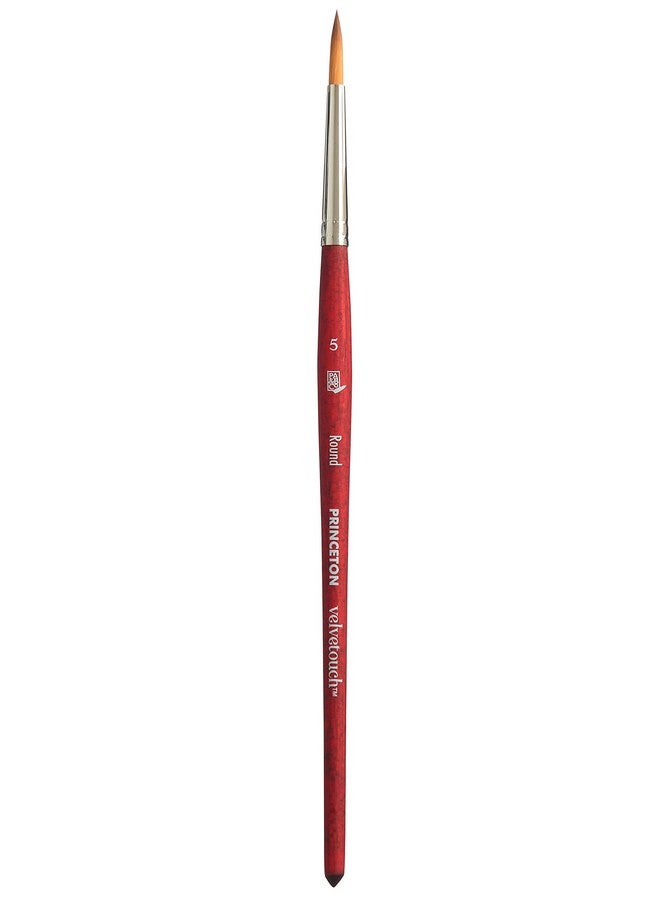 Princeton Velvetouch Paintbrush, Size 5, Scarlet - Image 1