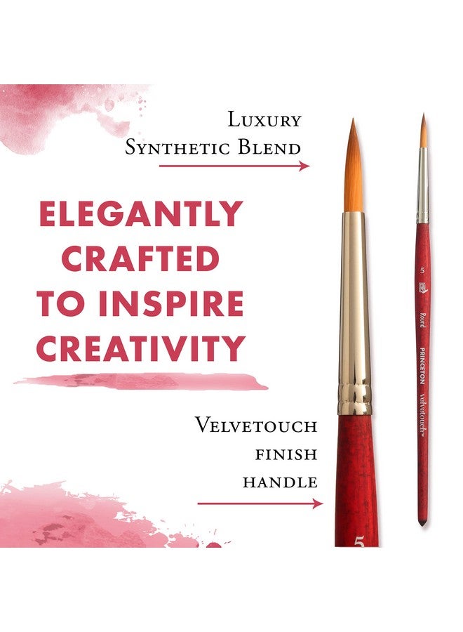 Princeton Velvetouch Paintbrush, Size 5, Scarlet - Image 4