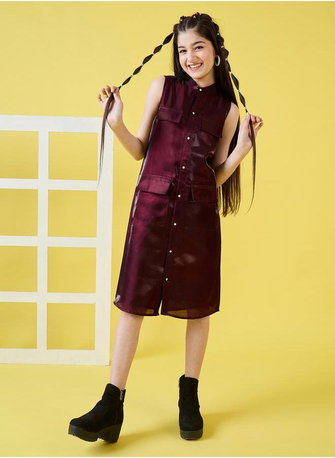Stylo Bug Pocketed Satin Dress  - Image 1