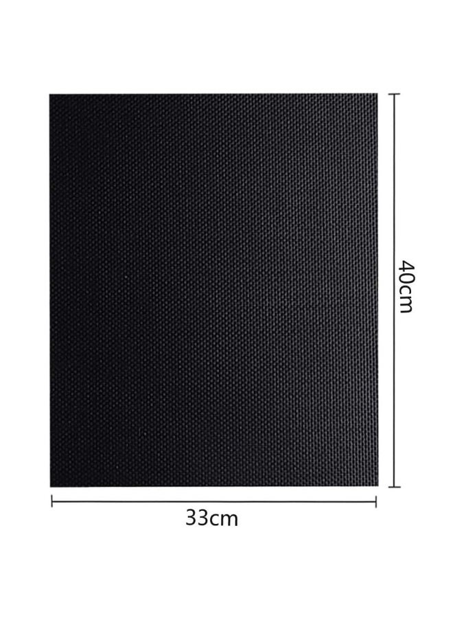 شابية 5 قطع من حصائر الشواء، غير لاصقة وقابلة لإعادة الاستخدام، ومناسبة للخبز، حاصلة على شهادة إدارة الغذاء والدواء الأمريكية، للاستخدام الداخلي والخارجي، متوافقة مع شوايات الغاز والفحم والكهرباء، مقاس 40 × 33 سم (أسود) - Image 2