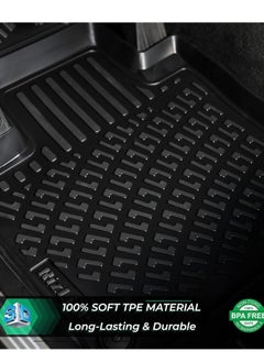RIZLINER RizLiner Hyundai Elantra 2021-2024 Floor Mats 3D Custom Fit Compatible with  Car Mats Laser Measured 1st & 2nd Row Floor Liners All Weather Non-Slip (Black)  - Image 2