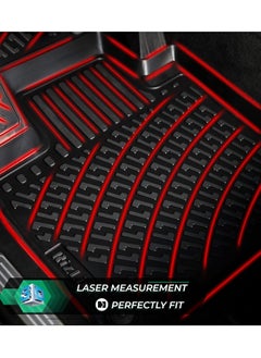 RIZLINER RizLiner Hyundai Elantra 2021-2024 Floor Mats 3D Custom Fit Compatible with  Car Mats Laser Measured 1st & 2nd Row Floor Liners All Weather Non-Slip (Black)  - Image 3