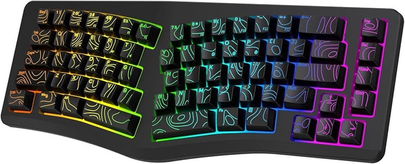 Compact 69 Keys RGB Backlit Ergonomic Gaming Keyboard Wired For PC Laptop Windows - Image 1