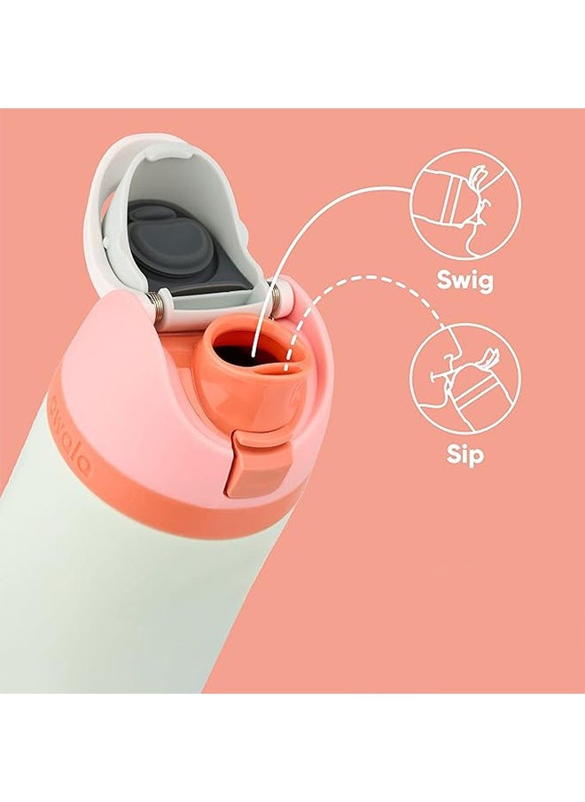 Owala - FreeSip Insulated Stainless Steel Water Bottle With Straw For Sports Travel And School BPA Free Sports Water Bottle(Dark Green 24OZ) - Image 1