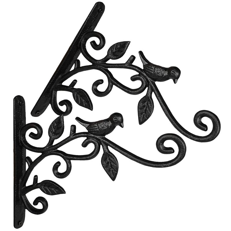 2Pcs Wall Hook Hanging Plant Bracket Garden Brackets Hanging Flower Pot Lantern Bird Feeder Hangers - Image 2
