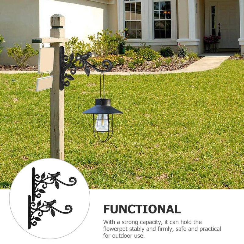 2Pcs Wall Hook Hanging Plant Bracket Garden Brackets Hanging Flower Pot Lantern Bird Feeder Hangers - Image 4