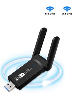 Dual Band USB Adapter Wifi Receiver Wifi Adapter USB 3.0 Wireless Adapter AC1200 2.4ghz 5.8ghz Wifi Adapter Wireless Wifi Receiver Strong Antenna Wifi Receiver Adapter