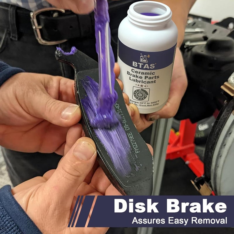BTAS Silicone Brake Grease Lubricant for Brake Caliper Pad Pin Parts Lube, Synthetic Ceramic Brake Grease with Brush 8 oz Market need oriented construction - Image 4