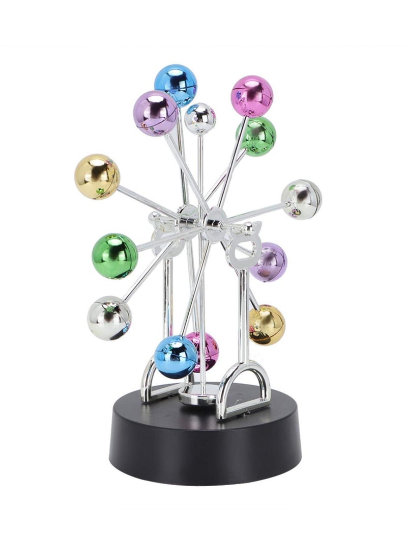 SYOSI Perpetual Motion Desk Ornament, Battery Powered Revolving Ball Device Electronic Desk Toy Desk Wiggle Toy Motion Desk Gadget Electronic Wiggle Gadget Kinetic Swinging Device for Desk Decorations - Image 1