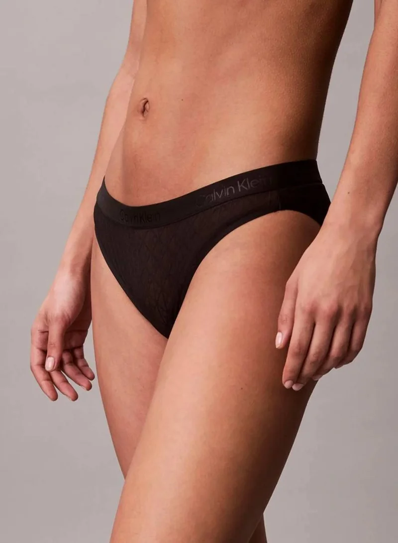 Calvin Klein Black Bikini Briefs - Icon Logo Lace for Women | Best Price UAE