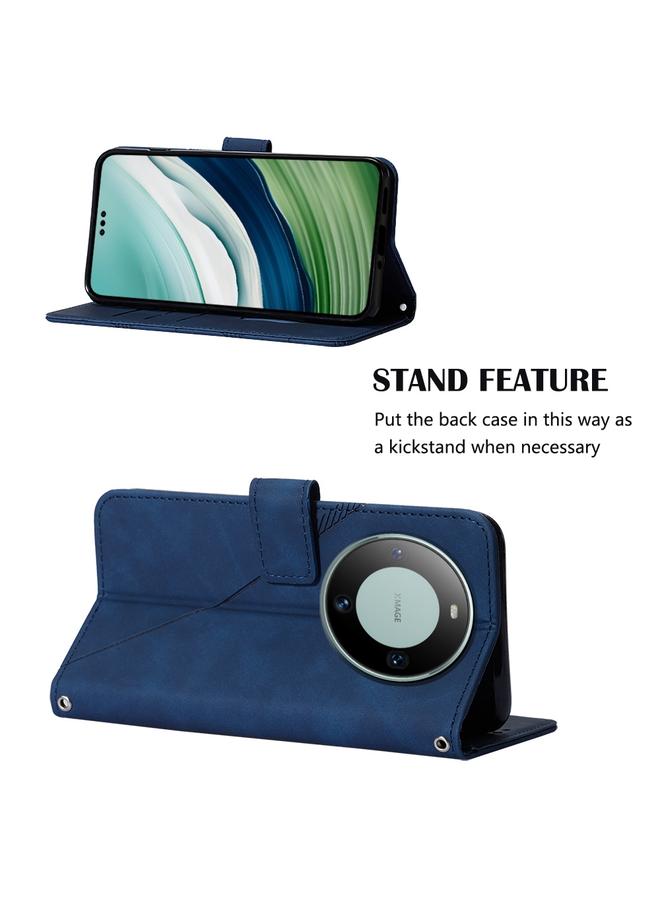 زبون جراب هاتف Huawei Mate 60 Pro Crossbody من الجلد المنقوش ثلاثي الأبعاد - Image 5