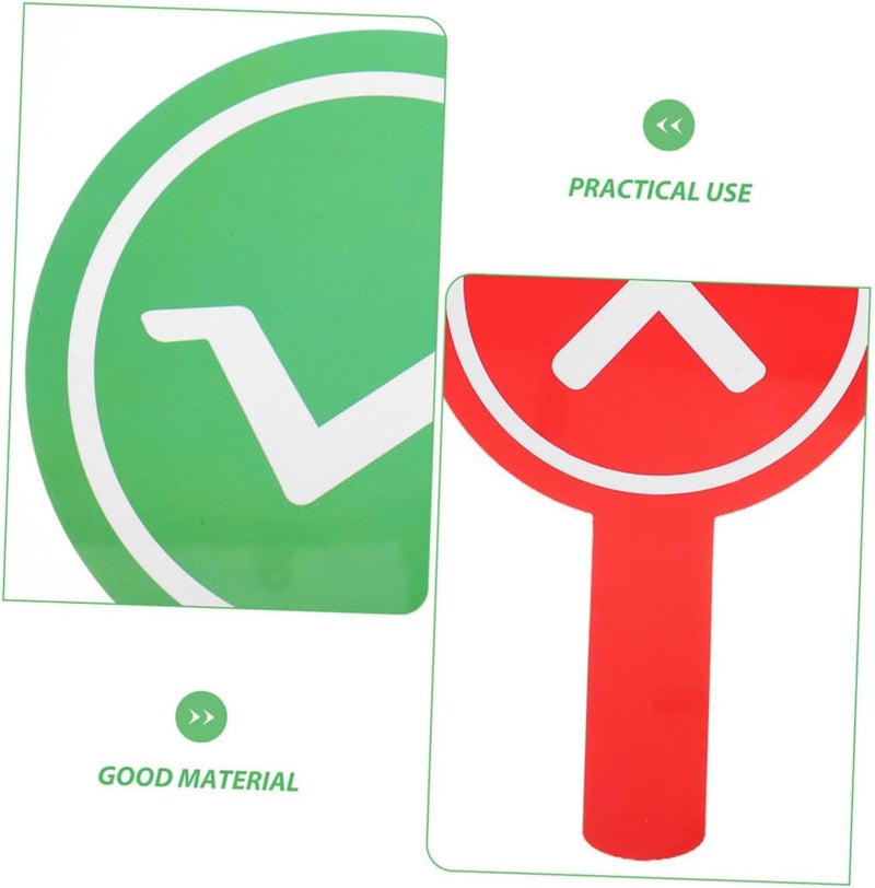 NUOBESTY 4pcs Double-Sided Classroom Voting Paddles Engaging Feedback Tools for Teachers and Students Portable Handheld Scoreboards for Interactive Learning Activities - Image 2