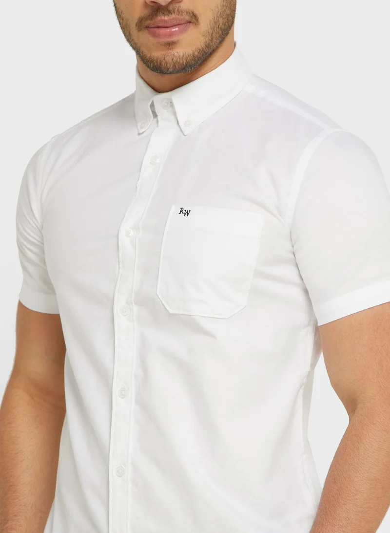Robert Wood Short Sleeve Oxford Shirt